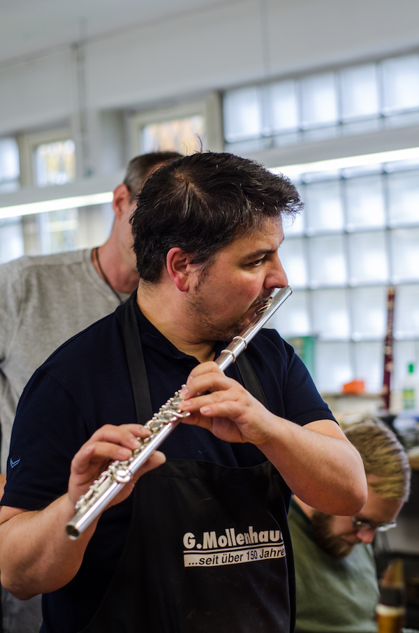 Tino Schaub mit Querflöte